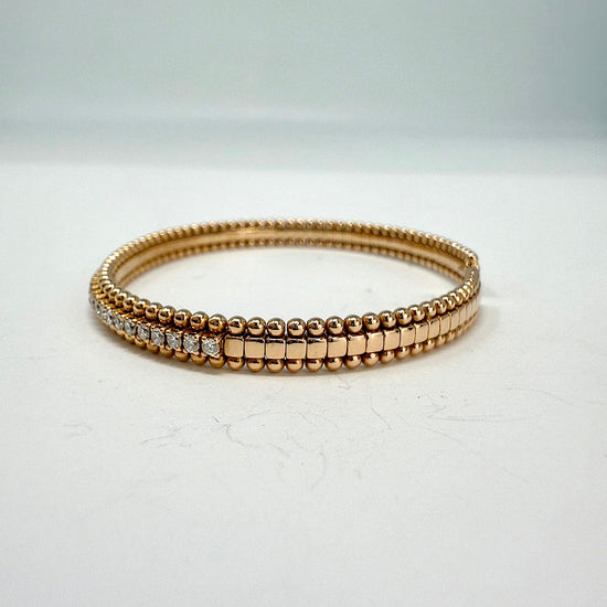 18K Gold Cuff Diamond Bracelet
