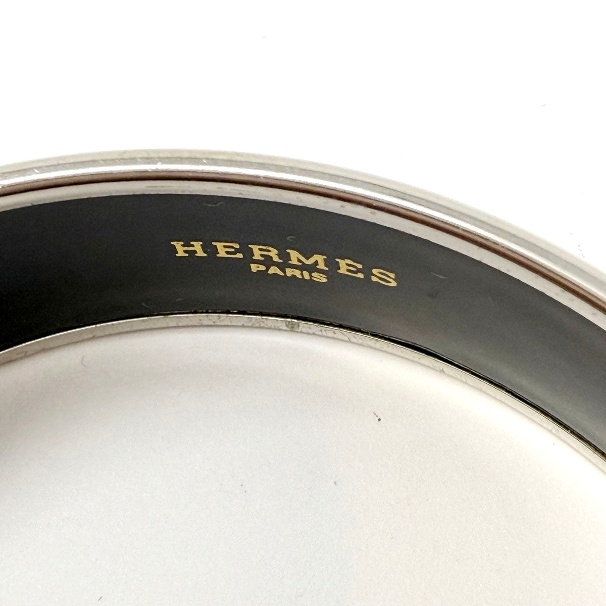 Hermes Wide Enamel Bangle Bracelet