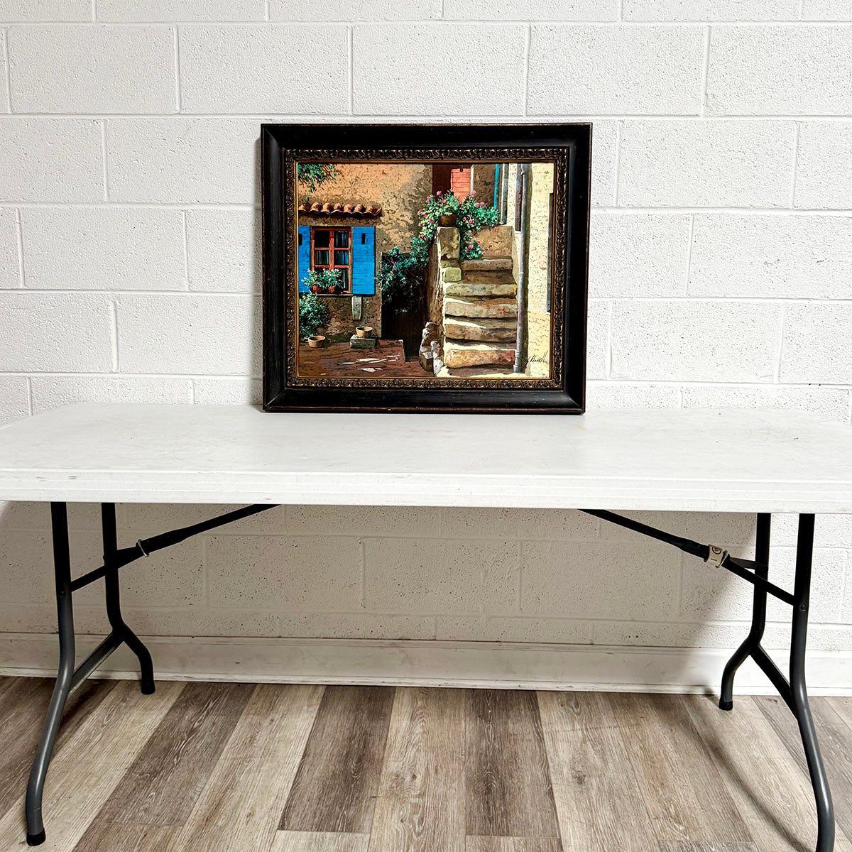 "Front Stoop in Italy" Signed