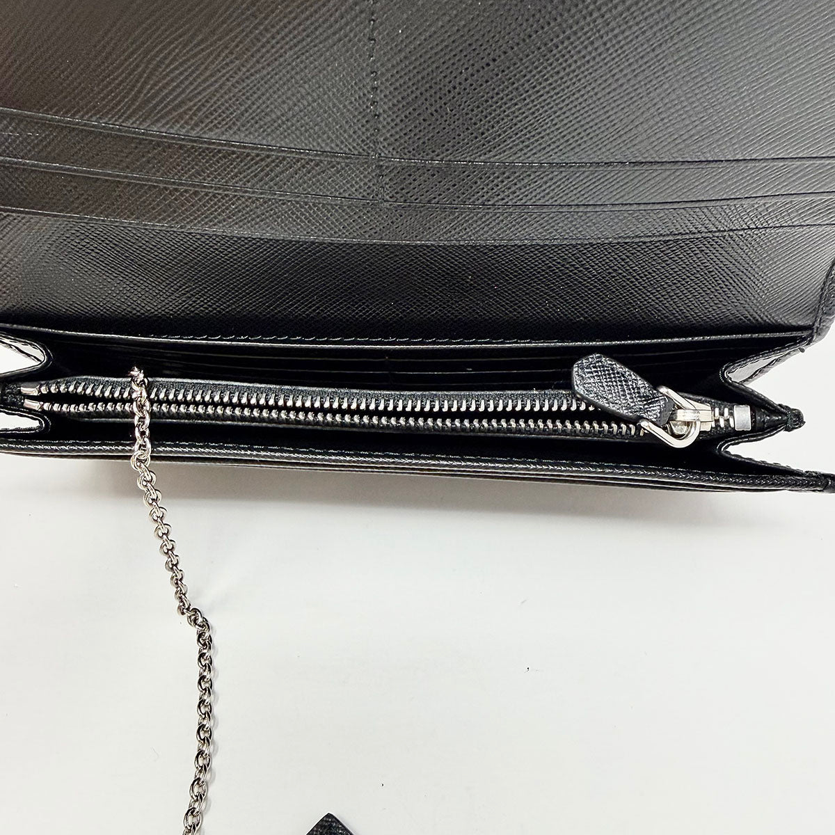 Prada Long Nylon and Leather Trimmed Wallet