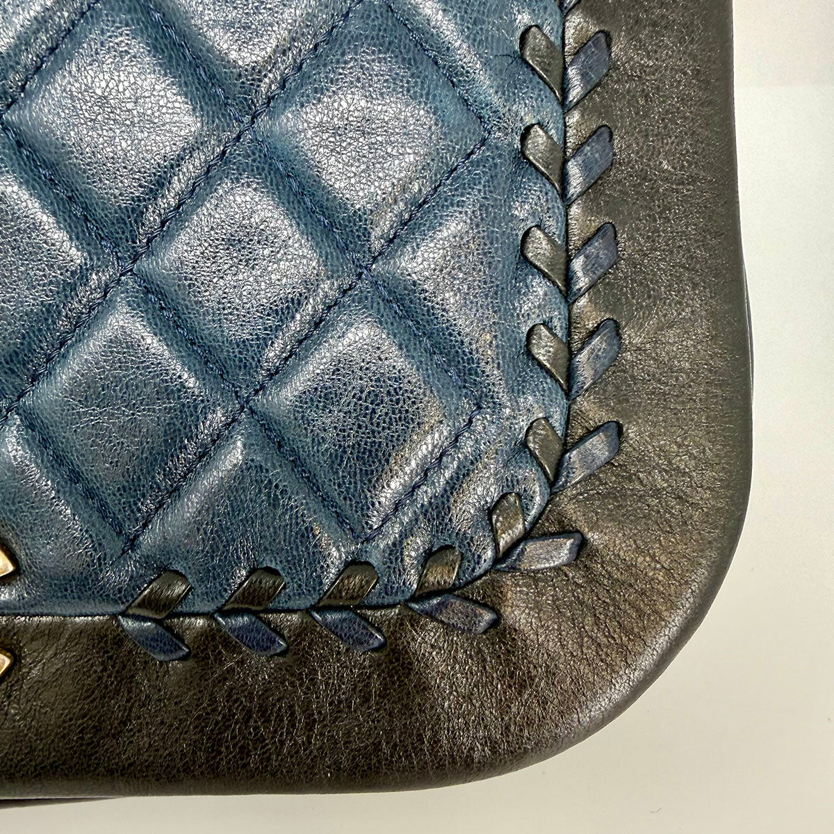 Chanel Bicolor Braided Saddle  Crossbody