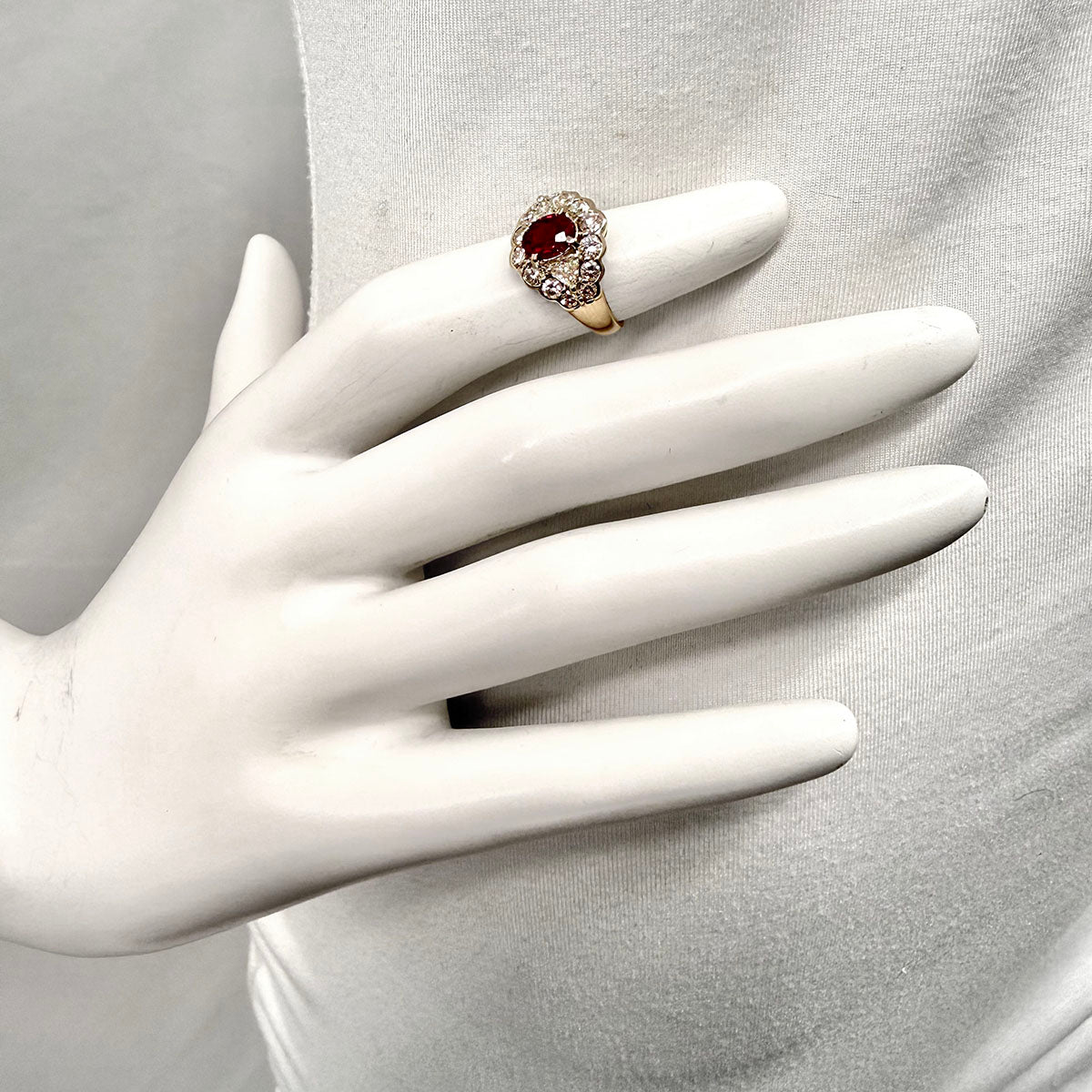 Platinum Ruby and Diamond Ring