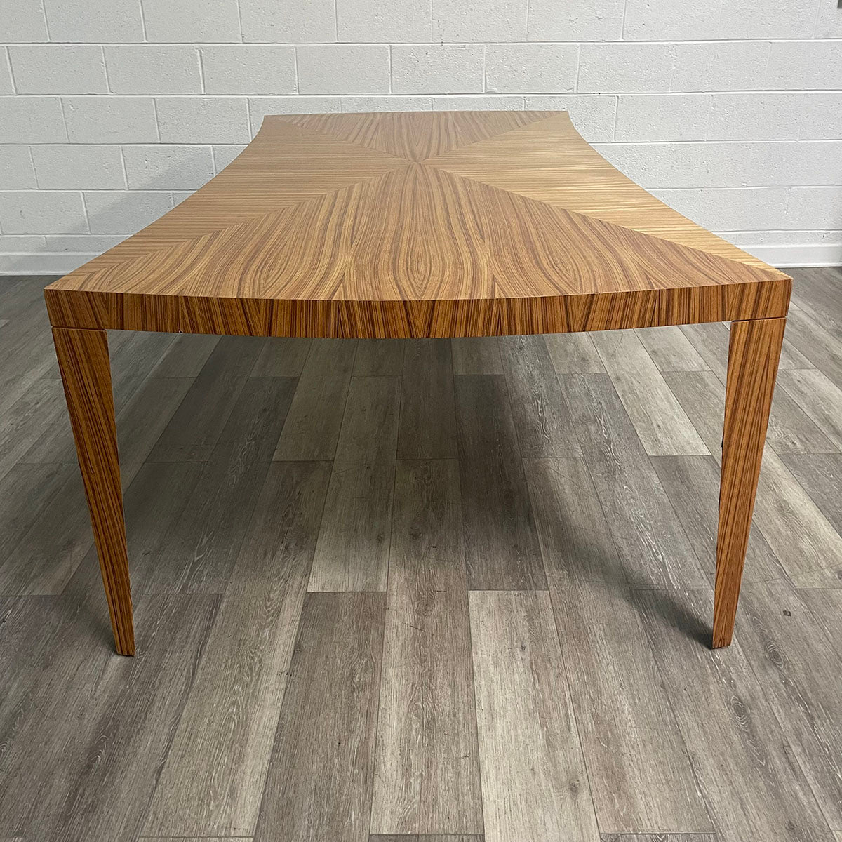 Wood Dining Table With Bookmatched Pattern