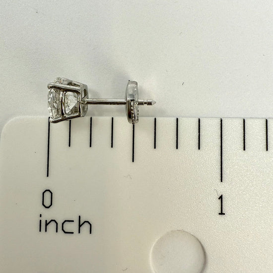 14K White Gold Lab Grown 2.09ct Diamond Stud Earrings
