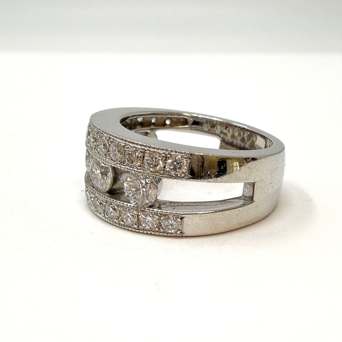Platinum Band with 35 Full Cut Diamonds