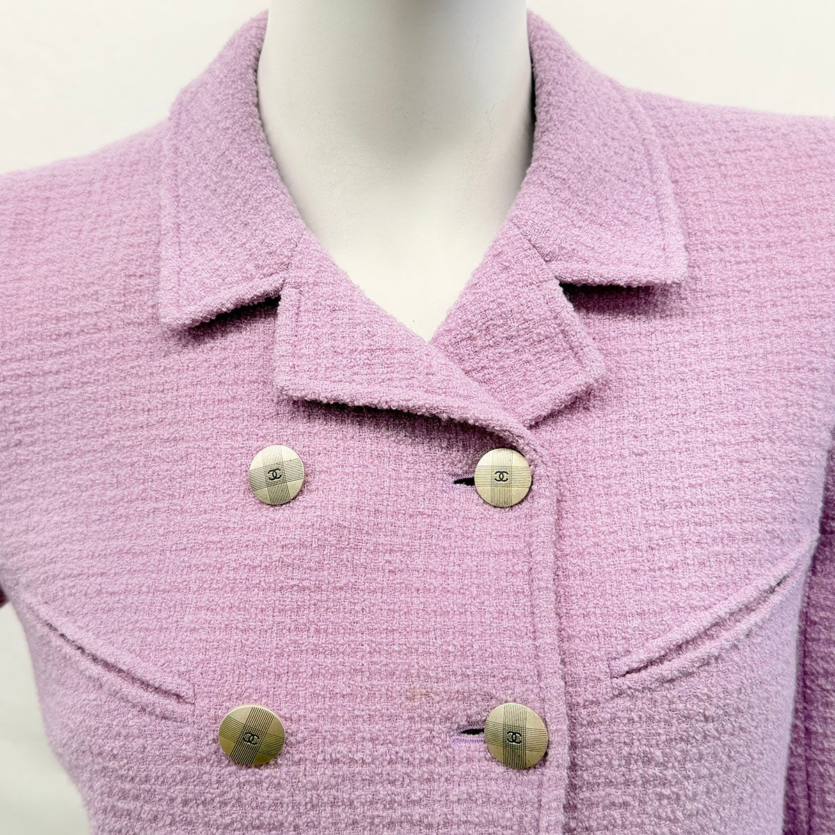 Chanel  Vintage Double Breasted Tweed Jacket
