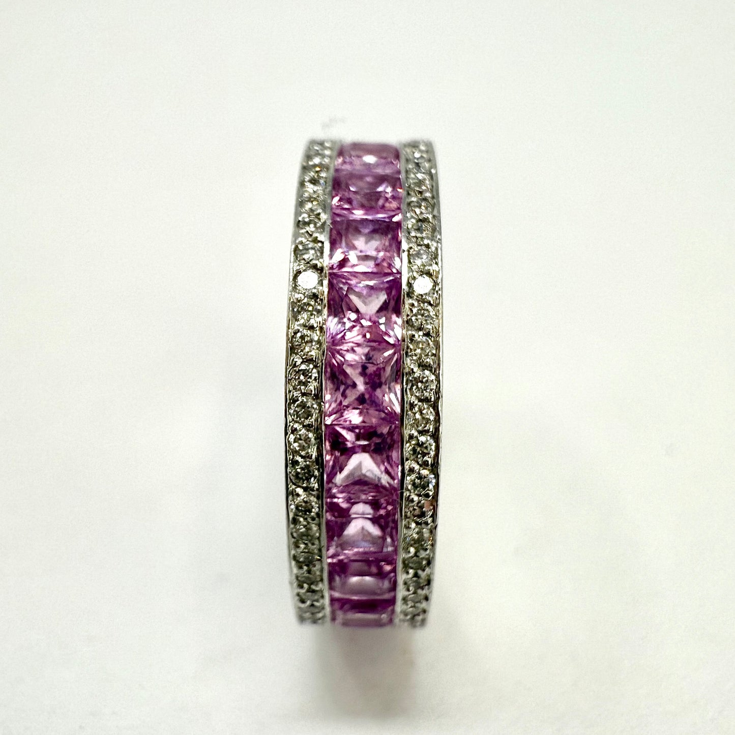 Bez Ambar Diamond and Pink Sapphire Eternity Ring