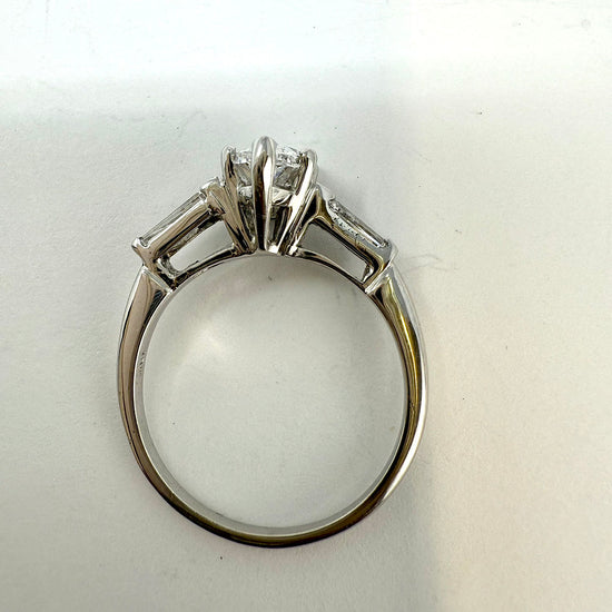 Platinum Ring with 1.06ct Pear Shaped Diamond