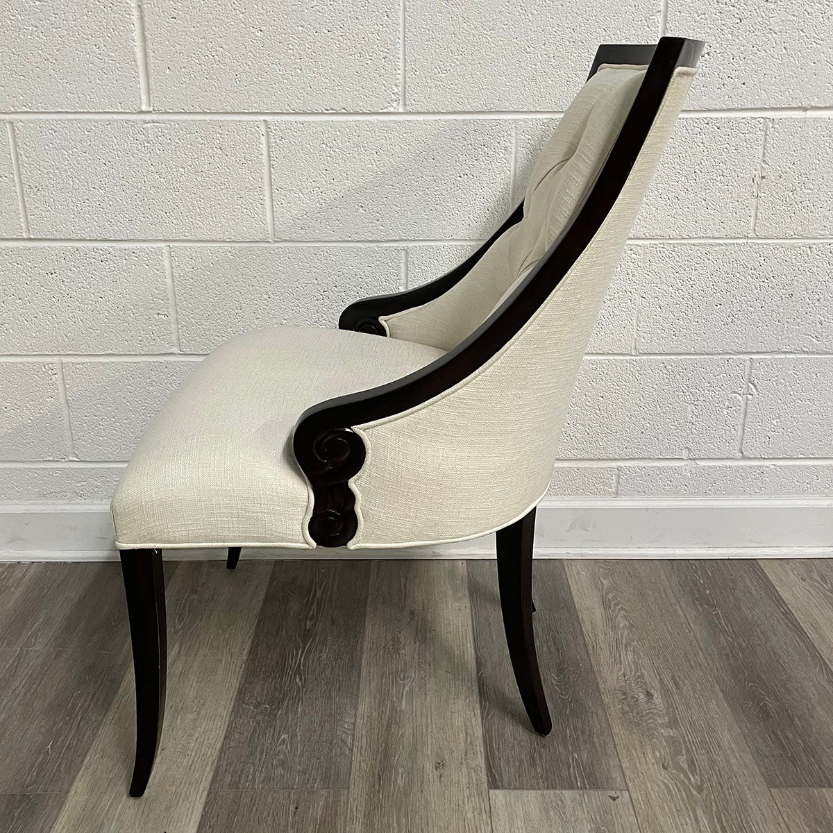 Pair Of Wood & Upholstered Chairs
