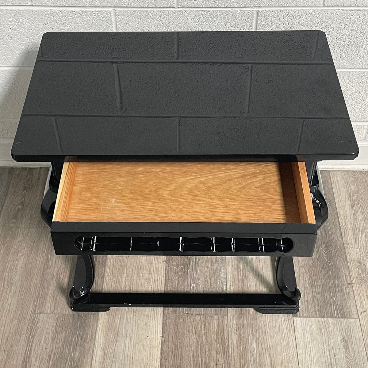 Black Lacquer End Table