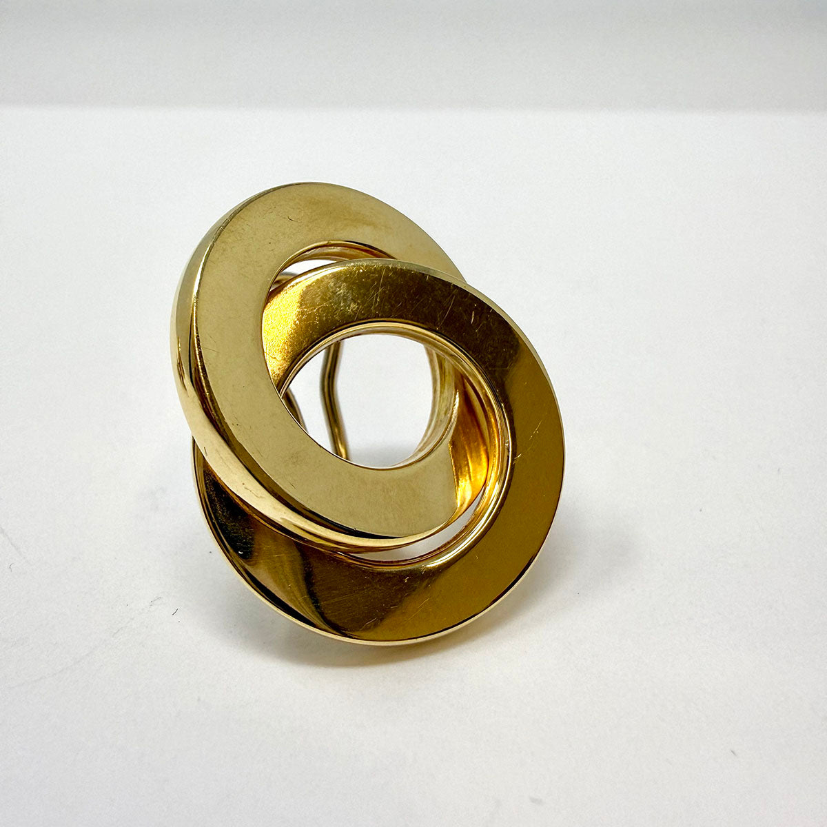 14K Gold Entwined Circle Earrings
