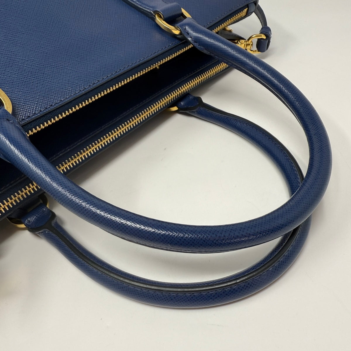 Prada Galleria Saffiano Leather Double Zip Handle Bag