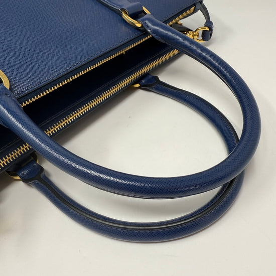 Prada Galleria Saffiano Leather Double Zip Handle Bag