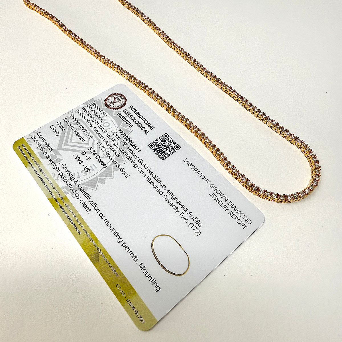Choe Lab Grown Diamond Tennis Necklace