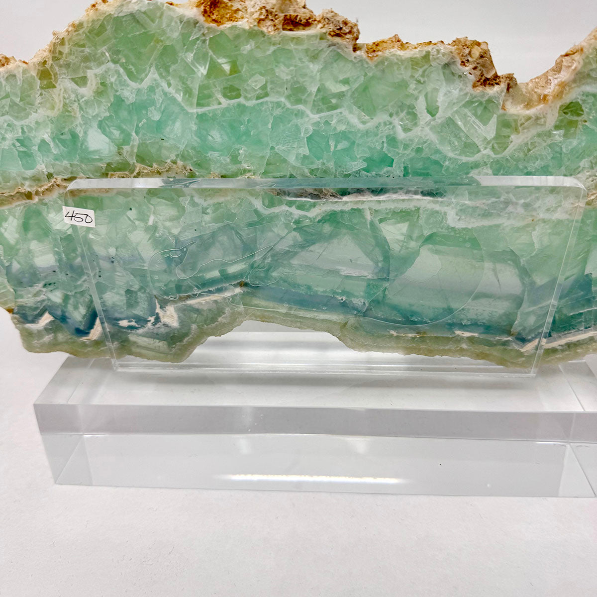 Fluorite on Lucite Sculpture