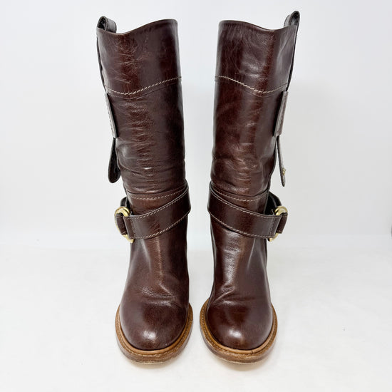 Chloe Wing Calf Boots