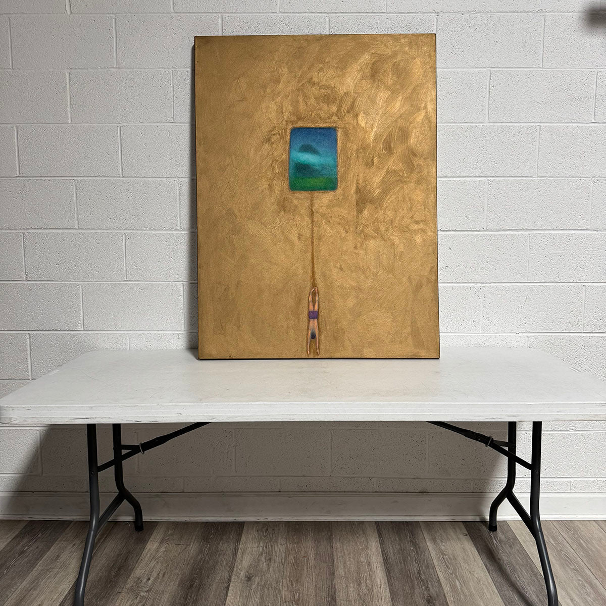 Painting on Canvas "Swiss Landscape" 1989