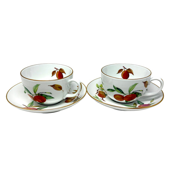 Pair of Evesham Jumbo Cup and Saucer