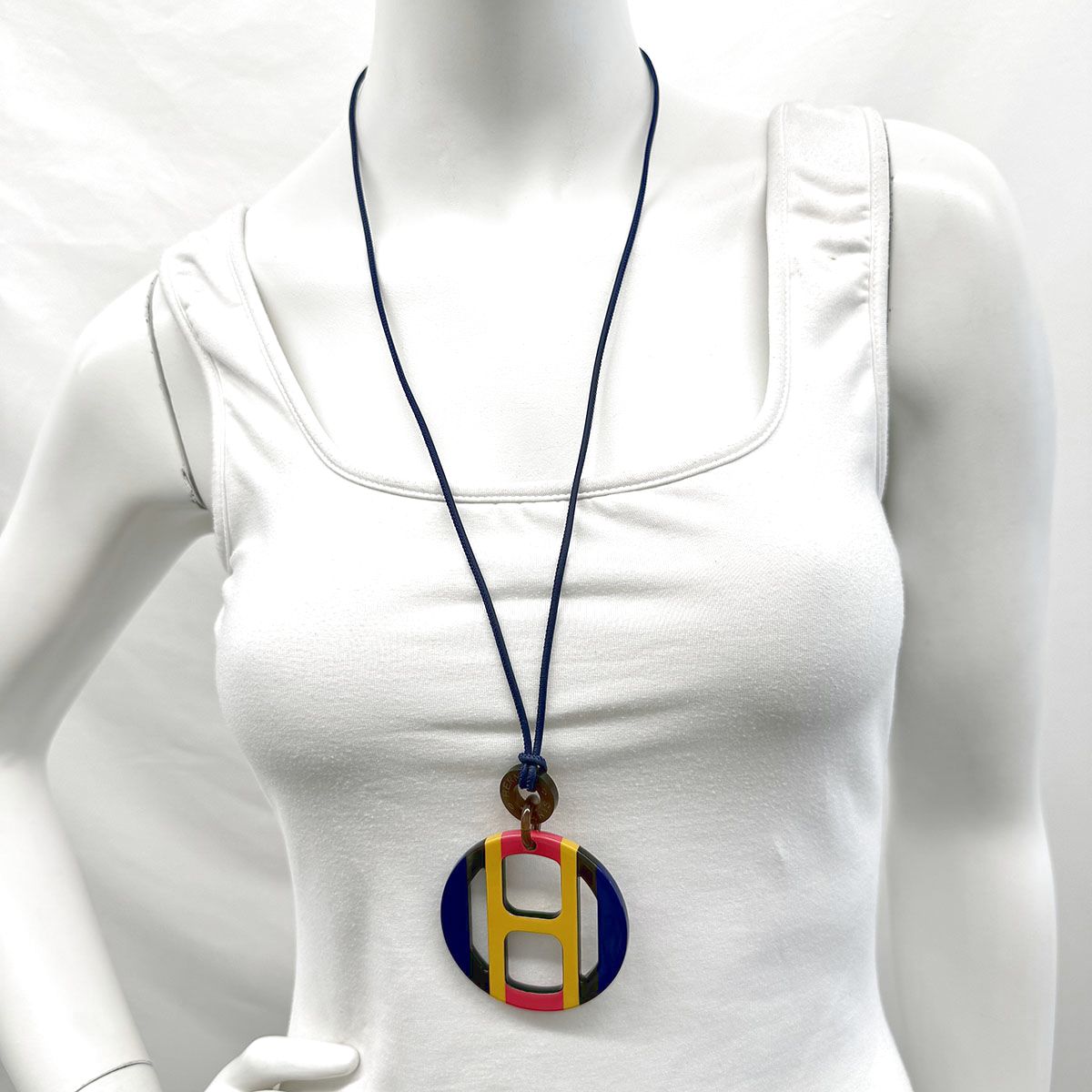 Hermes "H Equipe" Pendant Necklace
