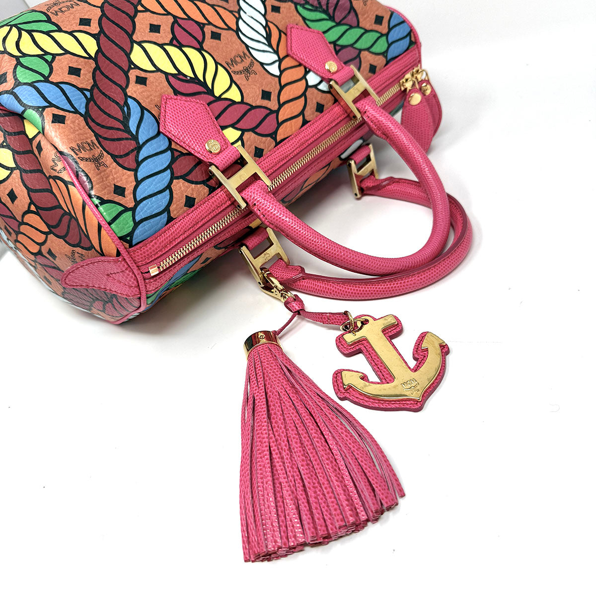 MCM X Craig Redman Visetos Handle Bag