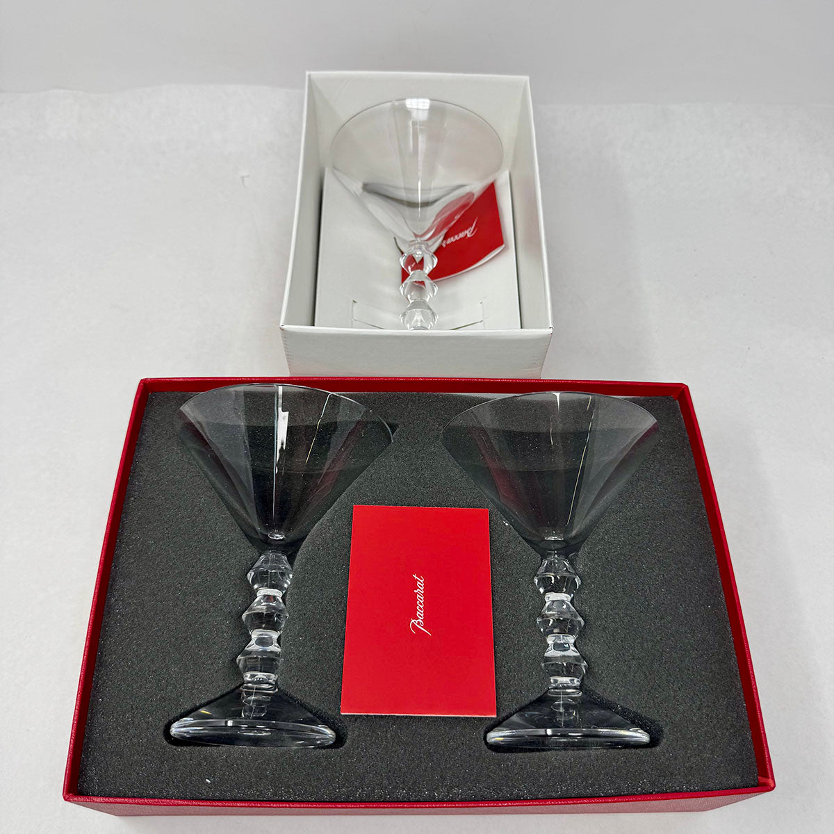 Set of 3, Baccarat Vega Martini Glasses