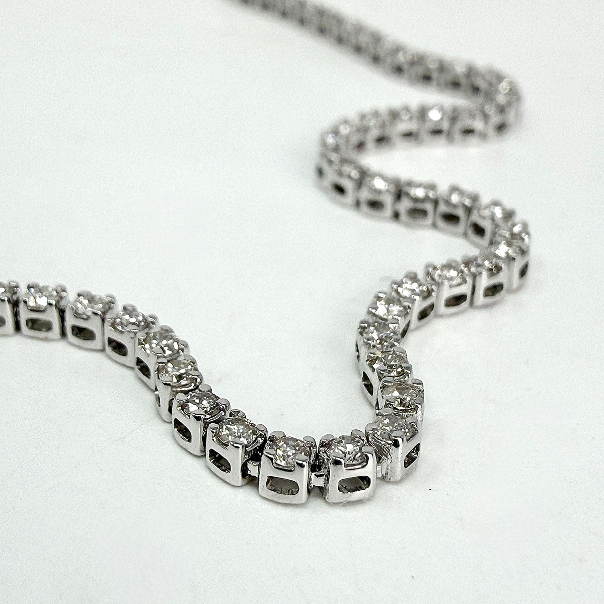 14K White Gold Lab Grown Diamond Tennis 7" Bracelet