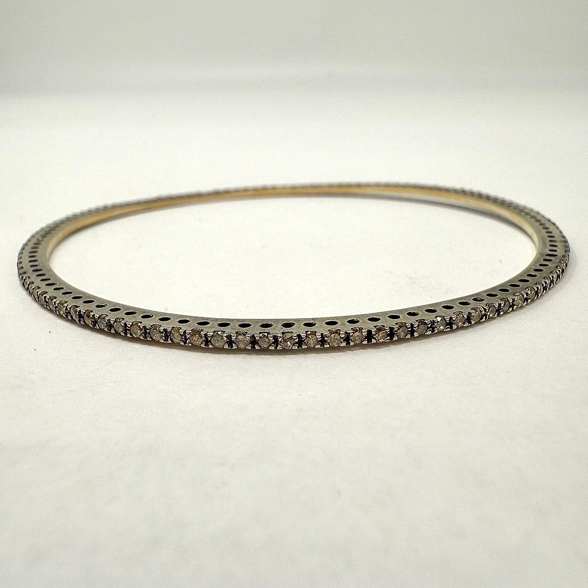 Sterling Silver Diamond Bangle