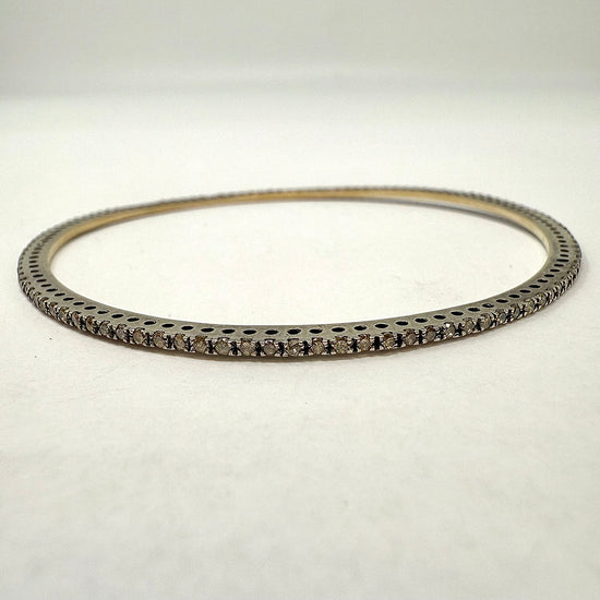 Sterling Silver Diamond Bangle