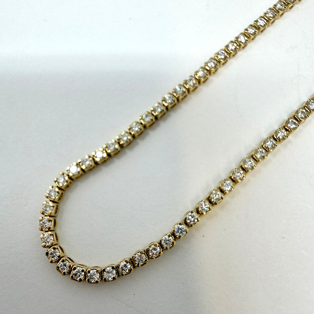 14K Gold Lab Grown Diamond Tennis 7" Bracelet