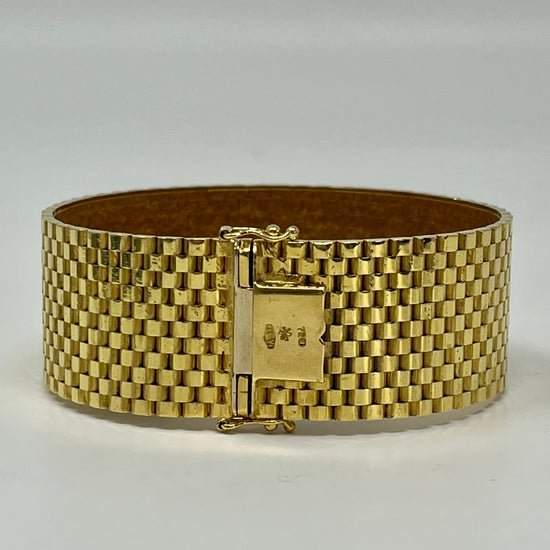 18K Gold Wide Bracelet