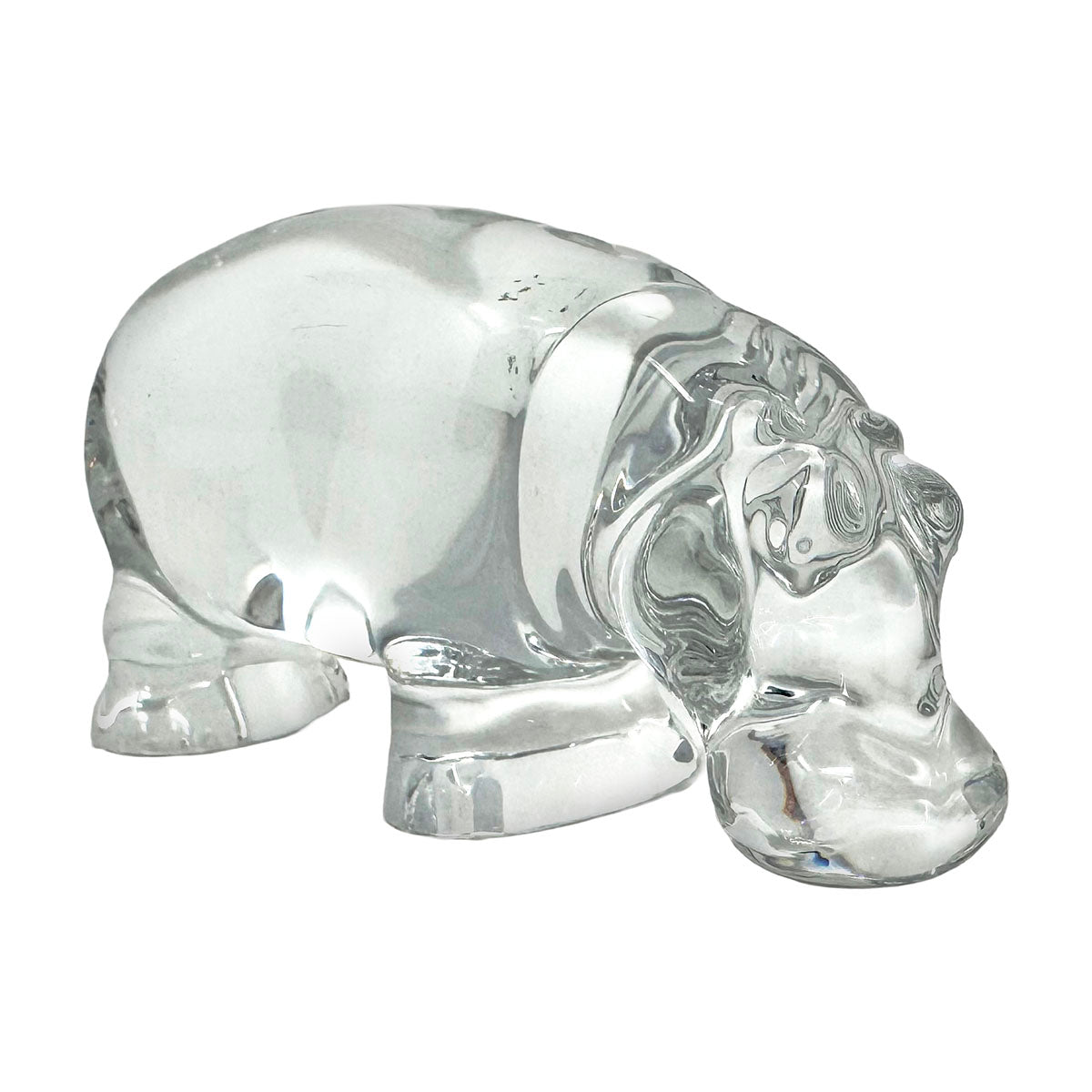 Crystal Hippo Figurine