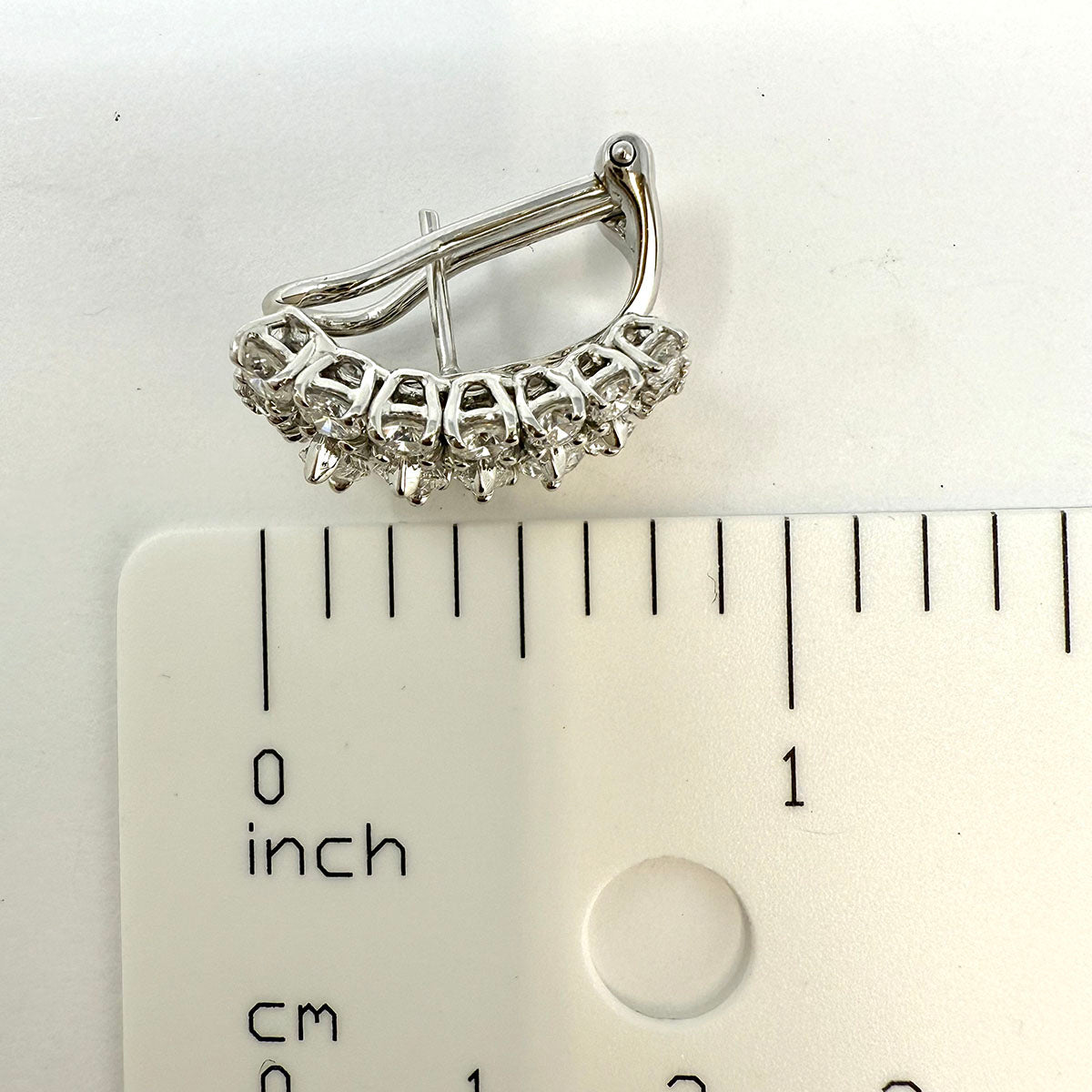 Hasbani 18K White Gold  Earrings with Diamonds