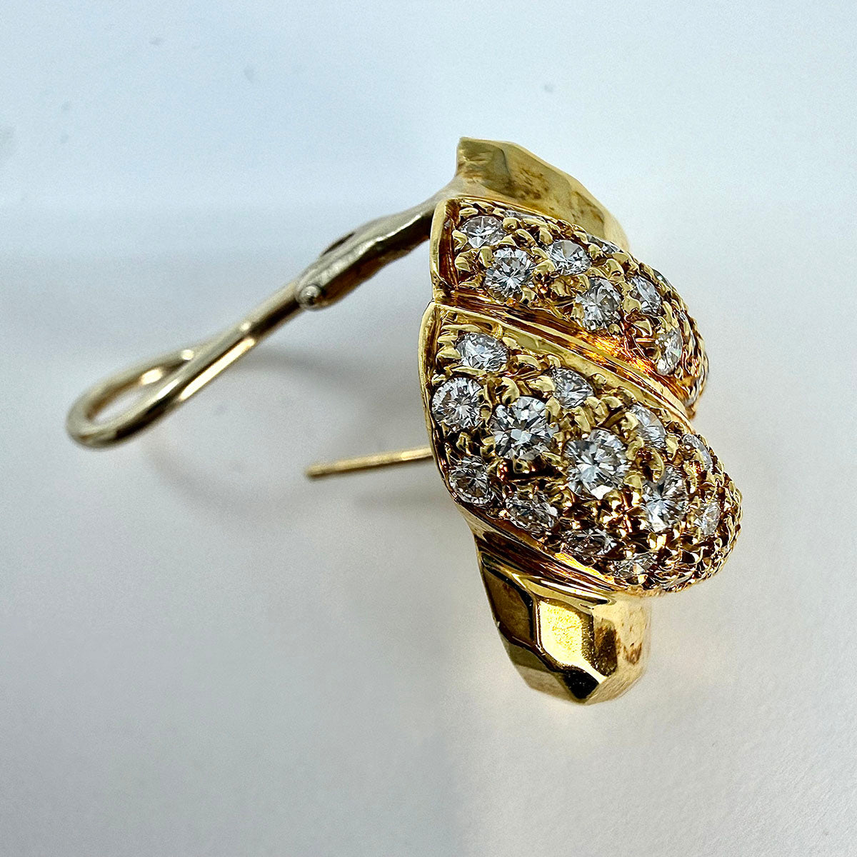 Prashnik 18K Gold Earrings with 104 Diamonds