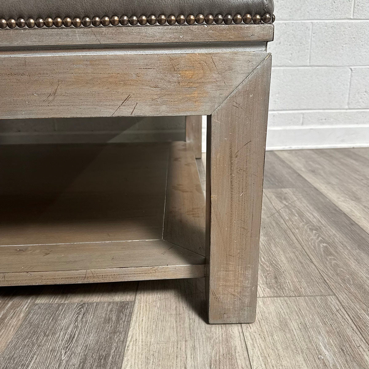 Custom Leather Coffee Table