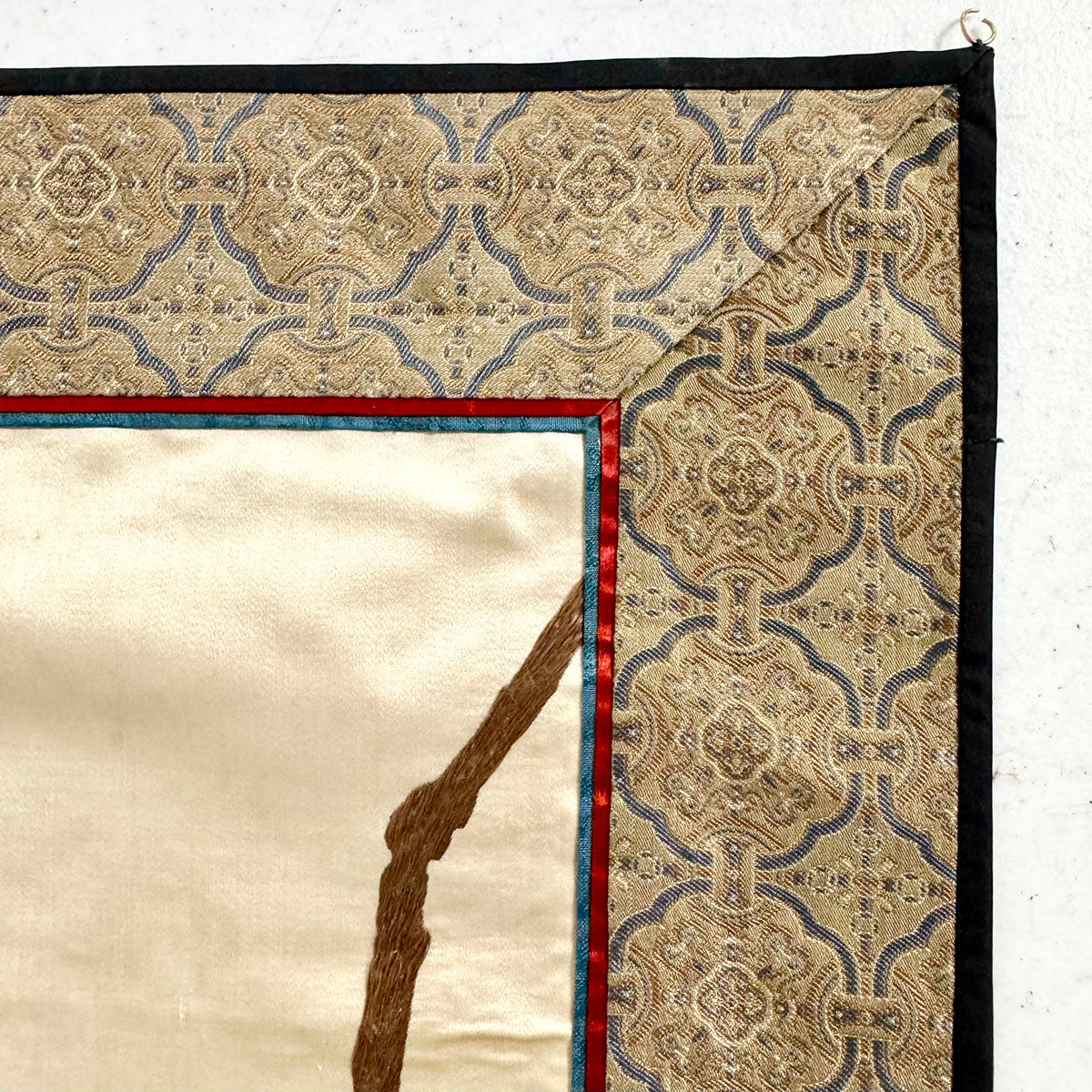 Embroidered Silk Tapestry Featuring Cranes