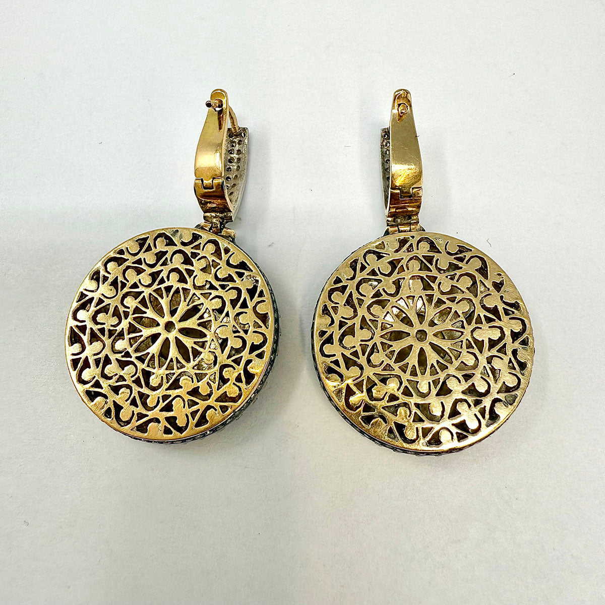 Dangle Earrings with Indian Diamonds