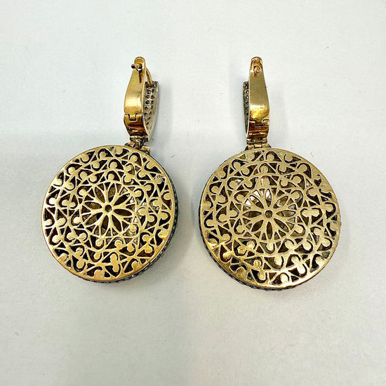 Dangle Earrings with Indian Diamonds