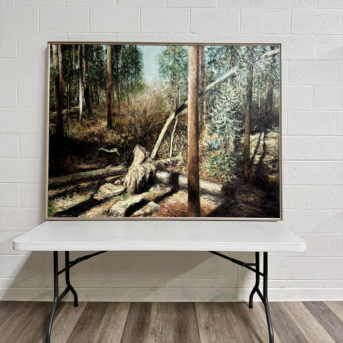 Large Framed Landscape Painting Untitled