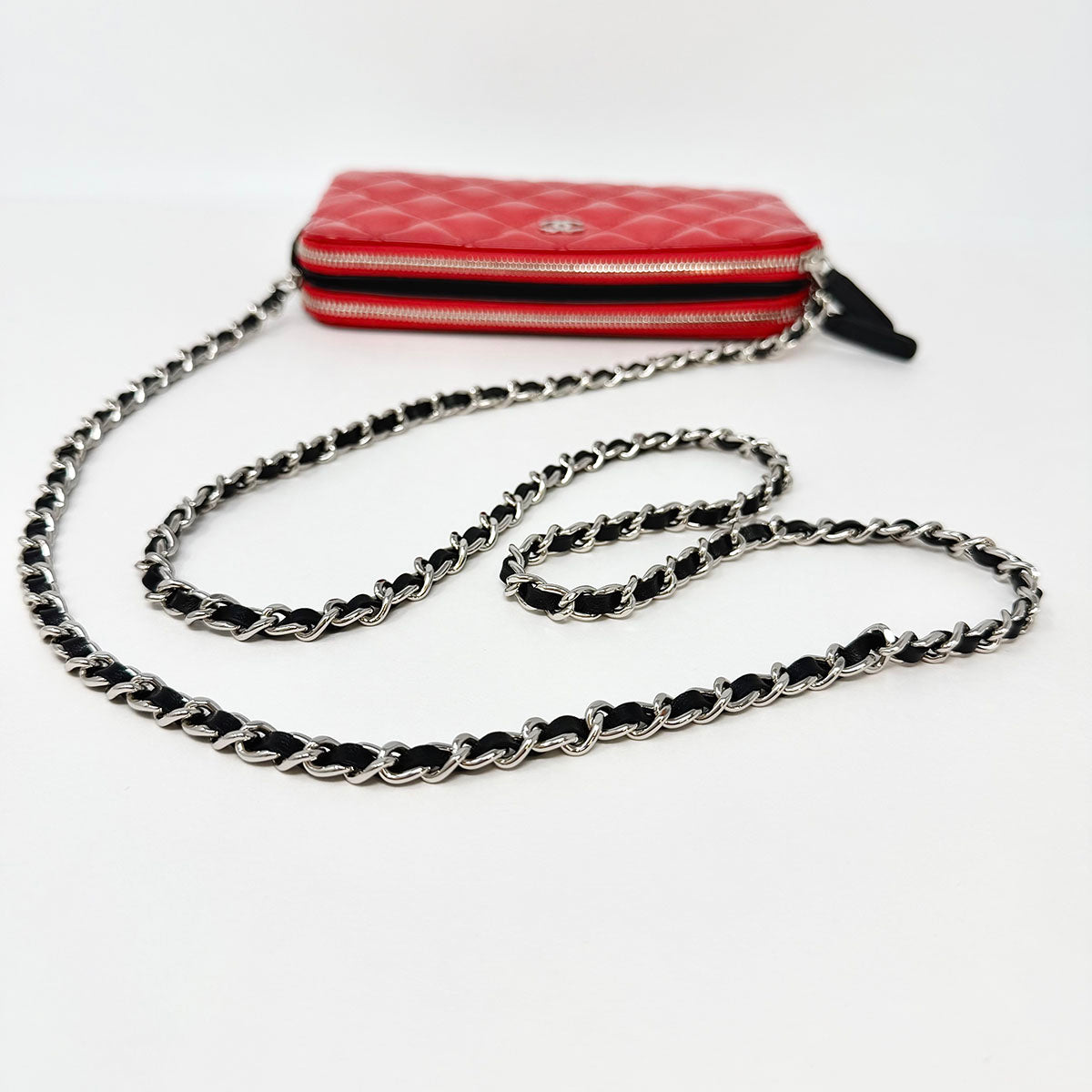 Chanel Bi-color Double Zip Wallet on Chain