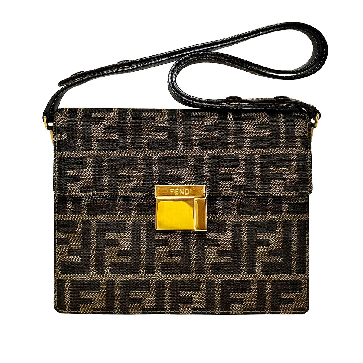 Fendi Zucca Canvas Shoulder Bag
