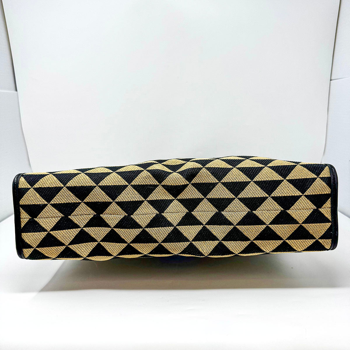 Prada Enameled Metal Triangle Tote
