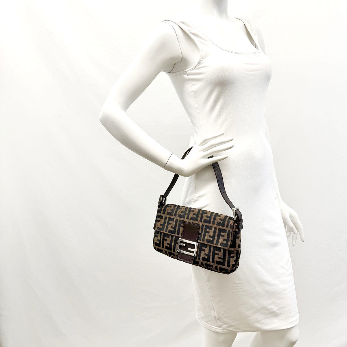 Fendi Zucca Baguette Shoulder Bag