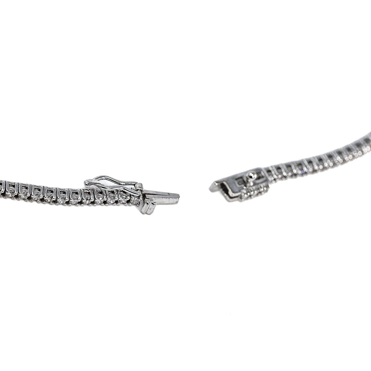 14K White Gold Diamond  Tennis Necklace