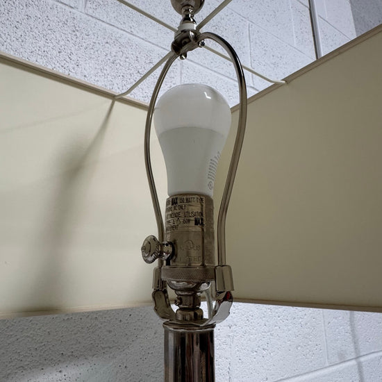Pair of Glass Balustrade Table Lamps