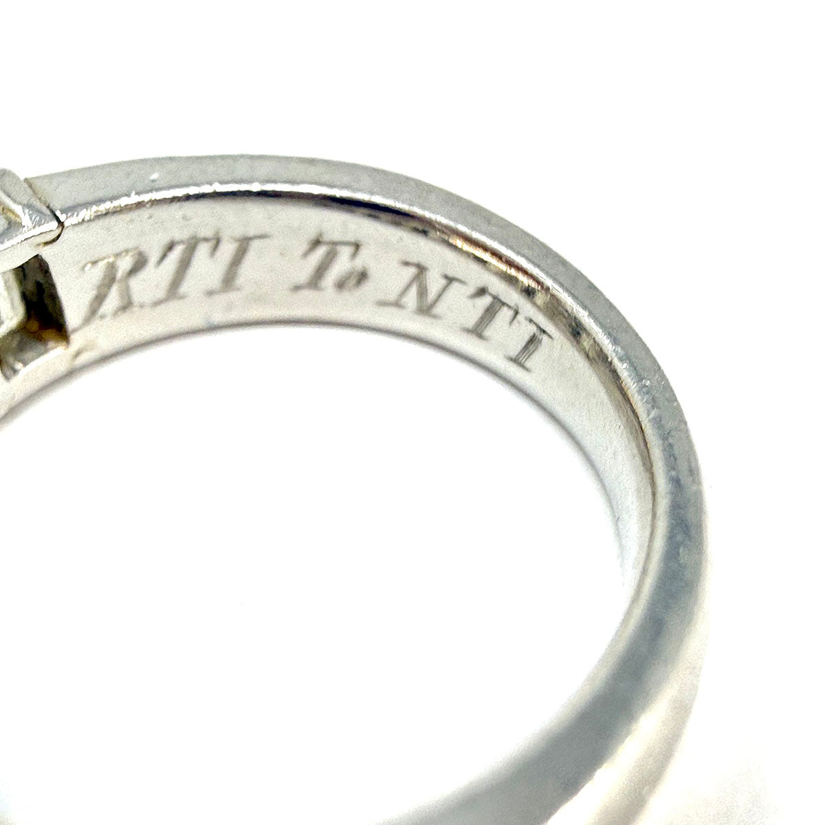 Platinum Band with 6 Diamonds