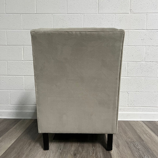 Gray Velour Lounge Chair