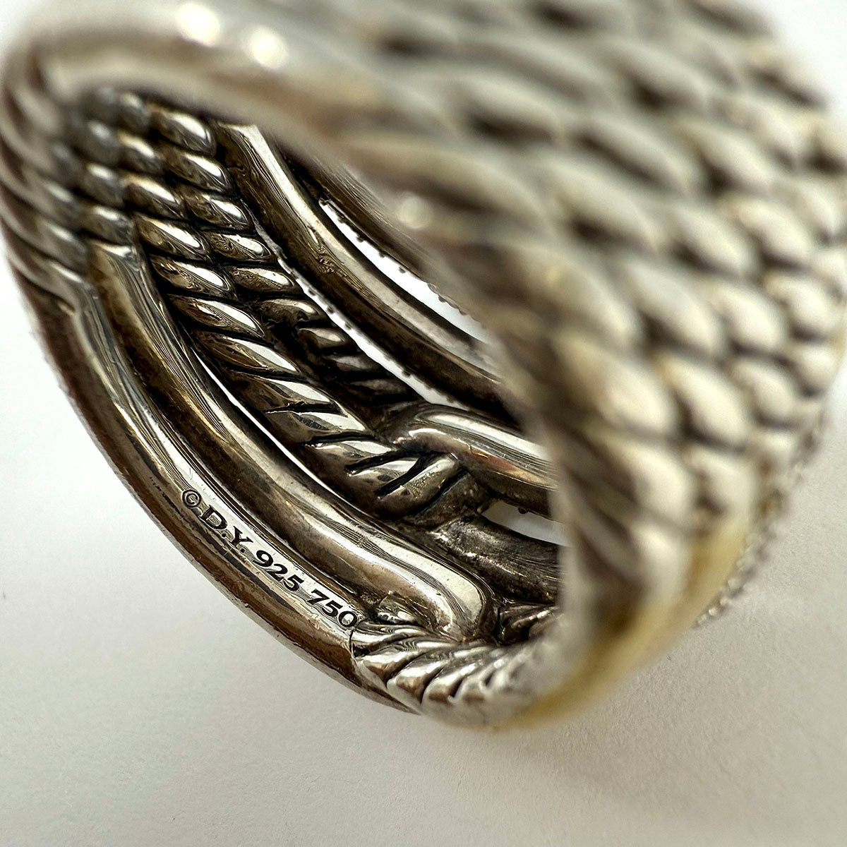 David Yurman Diamond Labyrinth Triple Loop Ring