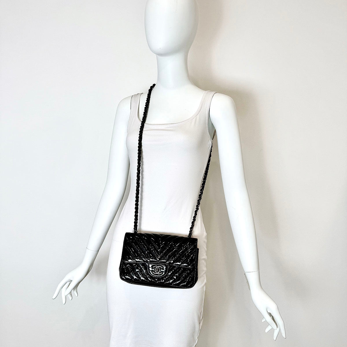 Chanel So Black Chevron Crossbody