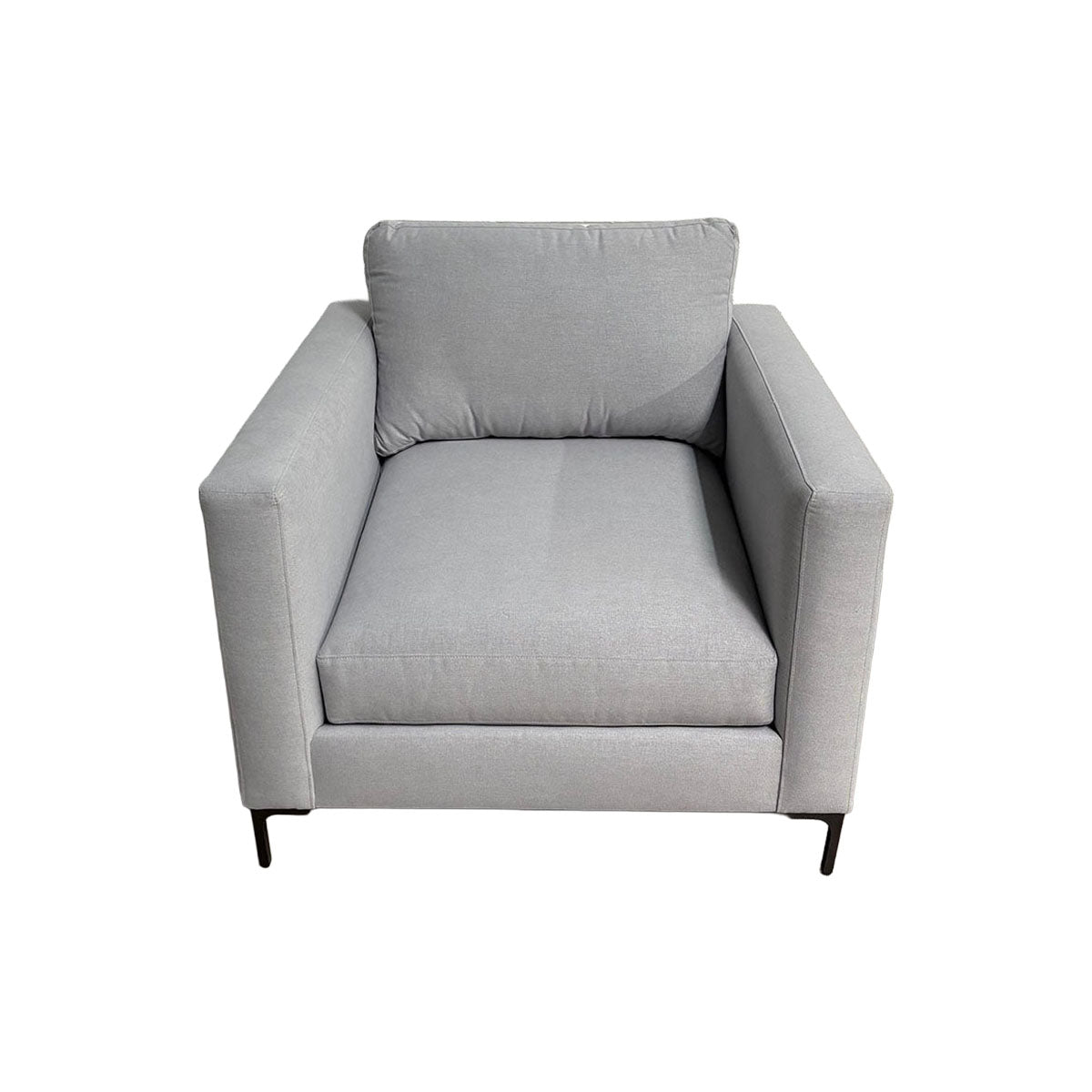Pottery Barn Grey Upholstered Club Chair