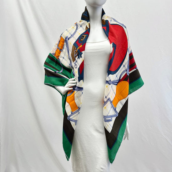Hermes Sellier Equestrian Shawl